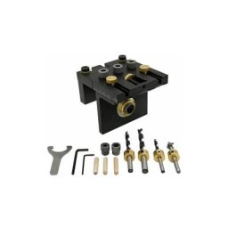 Kit de gabarit de cheville à bois 3 en 1 avec clip de positionnement Guide de perçage réglable