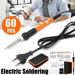 220V 60W 60Pcs Pyrogravure Bois Stylo Pyrograveur Fer à souder Panne Rechange eu Plug