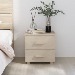 VIDAXL Table de chevet HAMAR Marron miel 40x35x44,5 cm Bois de pin