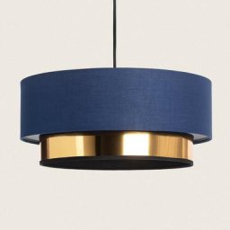 Ledkia - Suspension Textile Friedrich Bleu Marine - Bleu Marine