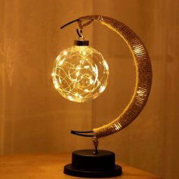 La lampe lunaire enchantée - Lampe de lune suspendue Lumière de nuit avec support, lampe lunaire