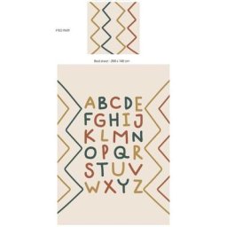Homemaison - Parure de lit enfant alphabet Naturel 140 x 200 cm - Naturel