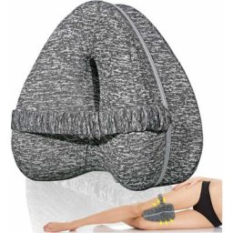 Oreiller de genou avec sangle élastique, coussin orthopédique de positionneur de jambe, idéal pour