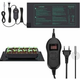 Tapis chauffant, Tapis chauffant pour semis avec thermostat et sonde ntc, Étanche IP67, 30 Watts,