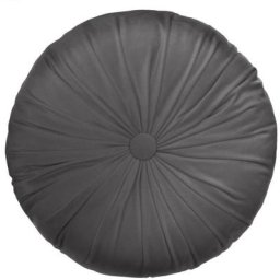 Atmosphera - Coussin Rond Velours Dolce Gris créateur d'intérieur - Gris foncé