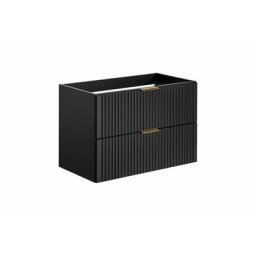 Meuble sous vasque en bois Georgia Black - h 57 x l 80 x p 46 cm - Livraison gratuite - Noir