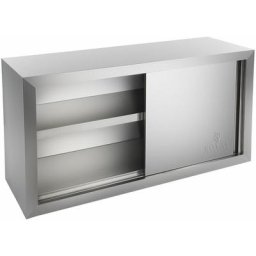 Armoire Murale En Inox Porte Coulissante Cuisine Max. 45 kg 1200 x 400 x 650 mm - Argent