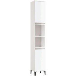 Armoire de salle de bain blanc brillant 30x30x190 cm Vidaxl High gloss white