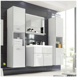 Deco In Paris - Ensemble meubles salle de bain design suspendu xl - Blanc laqué harmony - blanc