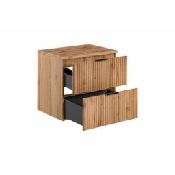 Meuble sous vasque en bois Georgia Oak - h 57 x l 60 x p 46 cm - Livraison gratuite - Beige