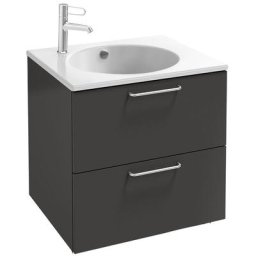 Meuble Jacob Delafon Odeon Rive Gauche 60 cm chêne tabac avec plan vasque, miroir et pieds