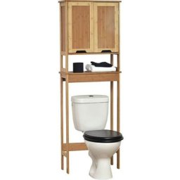 Meuble dessus wc bambou 2 portes Mahé - Bambou - Naturel
