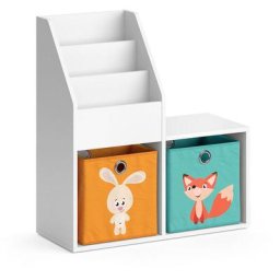 Bibliothèque ""Luigi Blanc mini avec 2 boîtes pliantes Vicco
