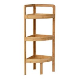 Tendance - Etagère d'angle 3 niveaux en bambou - Naturel - Naturel