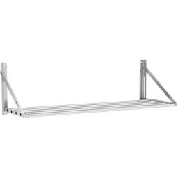 Royal Catering - tagère Murale Pliable Rabattable Métal Inox à Barreaux Cuisine 120x45cm 40kg