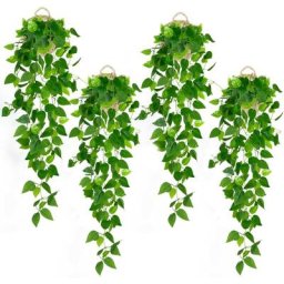 Faux Plantes,Lierre Artificielle Plantes Guirlande Vigne 4 Pièces Faux Lierre Artificielle