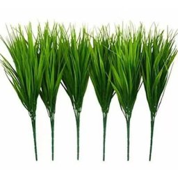 Lot de 12 plantes artificielles réalistes, arbustes d'herbe artificielle luxuriante, en plastique