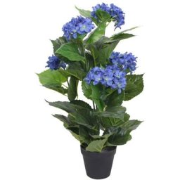 Vidaxl - Plante hortensia artificielle avec pot 60 cm Bleu Bleu