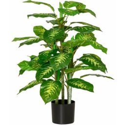 Arbre artificiel plante artificielle Calathea h. 95 cm tronc branches lichen feuilles grand
