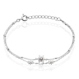 Bracelet Leila Argent Blanc Oxyde De Zirconium