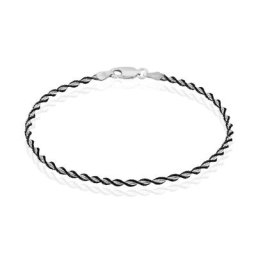 Bracelet Abie Torsade Argent Bicolore