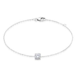 Bracelet Solitaire Argent Blanc Oxyde De Zirconium
