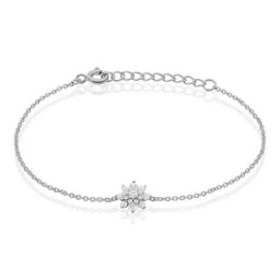Bracelet Lorraine Argent Blanc Oxyde De Zirconium
