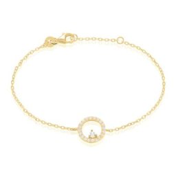Bracelet Lila Plaqué Or Jaune Oxyde De Zirconium