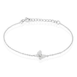 Bracelet Hervelina Argent Blanc Oxyde De Zirconium