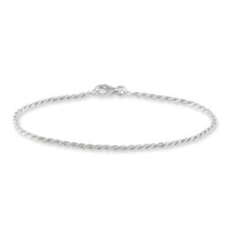 Bracelet Cacilda Maille Corde Argent Blanc