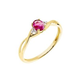 Bague Or Jaune Cassie Rubis Et Diamant