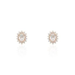 Boucles D'oreilles Puces Or Rose Monty Morganite