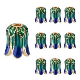 Perles de chou chinois en alliage émaillé 10 pièces pour Bracelet collier fabrication de bijoux