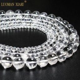 Vente en gros 100% perles de pierre de Quartz en cristal de roche claire naturelle pour la