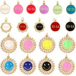 Pendentif à breloque ronde en polaire numéro onze bijoux faits à la main collier bracelet