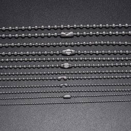 Chaînes à billes en acier inoxydable 5 pièces pour bricolage fermoir chaînes à billes