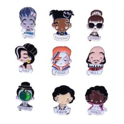 Épinglette en émail ZIGGY AUDREY AMY BASCELS IAT WILL MARIE COCO ThéCE sac à dos badge boutons