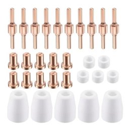 Embout d'Électrodes pour Plasma-Cutter Accessoire de Buse Consommables 30 Pièces