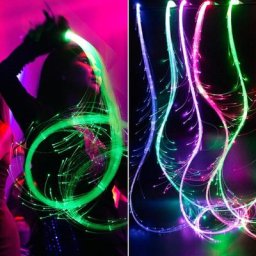 Fouet à fibre optique LED aste par USB ULà main optique fouet lumineux pixel jouet à flux danse