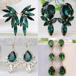 Boucles d'Oreilles en Pierre Cubique pour Femme Bijoux de Luxe de Haute Qualité en Forme de