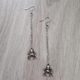 JoSpider-Boucles d'Oreilles sulfen Argent pour Femme Bijoux Gothiques Rock Grunge Horreur