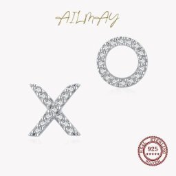 Ailmay – boucles d'oreilles scintillantes en argent Sterling 925 pour femmes bijoux fins de luxe