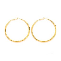 Boucles d'oreilles OP de salle de bain plaquées Big Duo grand cercle chic OPS de salle de bain
