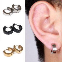 Petites boucles d'oreilles Huggie Hoop en acier inoxydable pour hommes et femmes boucle d'oreille