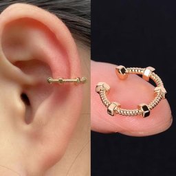 Boucles d'oreilles Punk Cool Cuff pour femmes et filles réinitialisation rond Grimber Cartilage