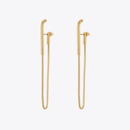 ENFASHION – boucles d'oreilles de couleur or bijoux de noël en acier inoxydable produits tendance
