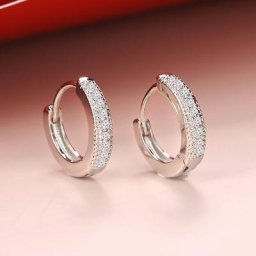 Mignon petit cerceau boucles d'oreilles pour les femmes Boho rond zircone blanc or couleur Piercing
