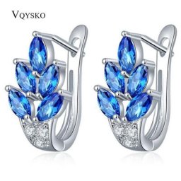 Boucles d'oreilles en cristal goutte d'eau fleur pour femme boucles d'oreilles élégantes pour