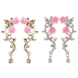 Boucles d'oreilles en métal scintillant pour filles K3ND bijoux de fête manchette d'oreille