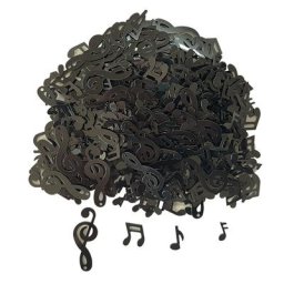 Confettis de musique noirs découpés 30g pour réception de fête prénatale mariage anniversaire